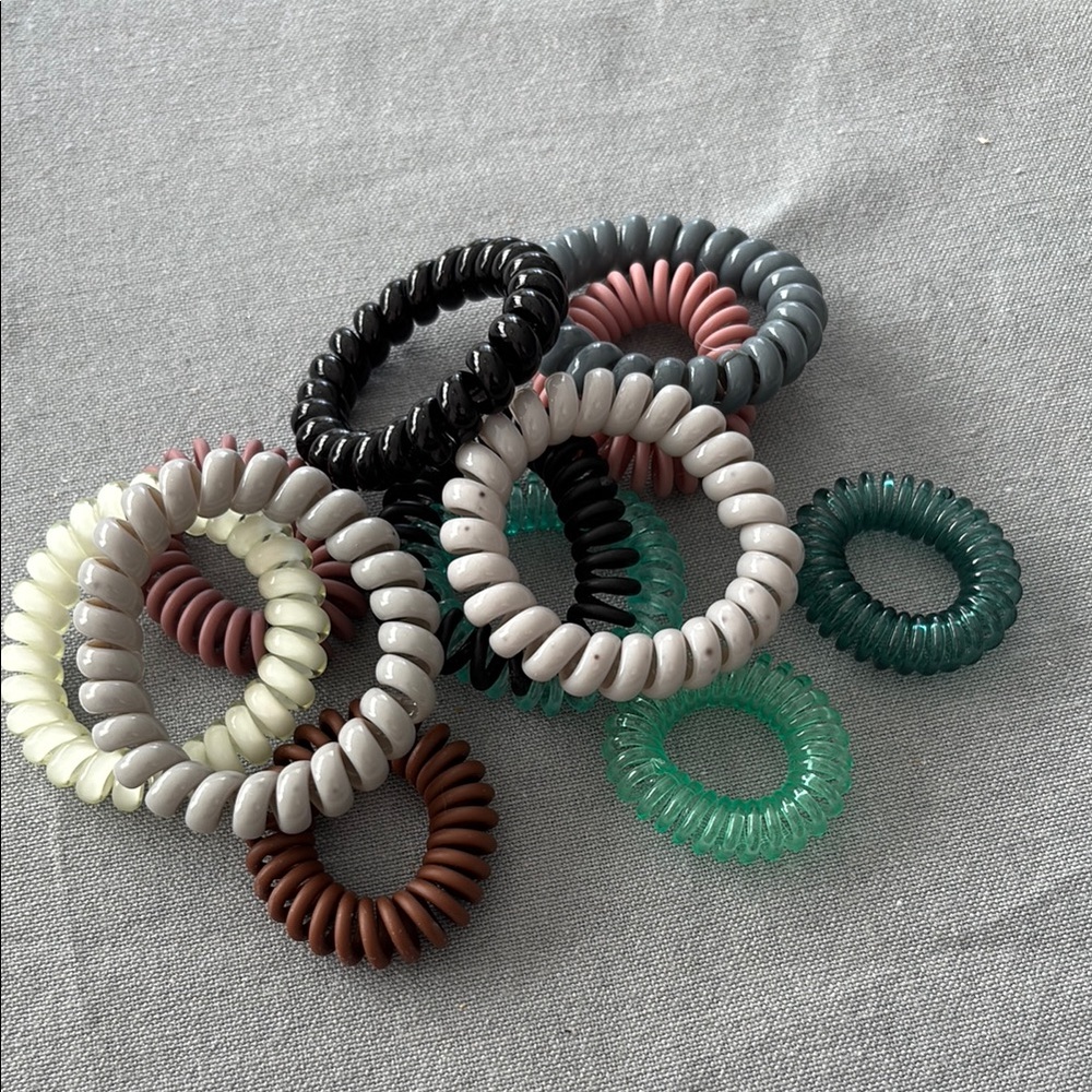 Colorful Spiral Hair Ties Set